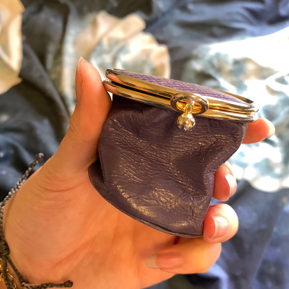Purple coin purse